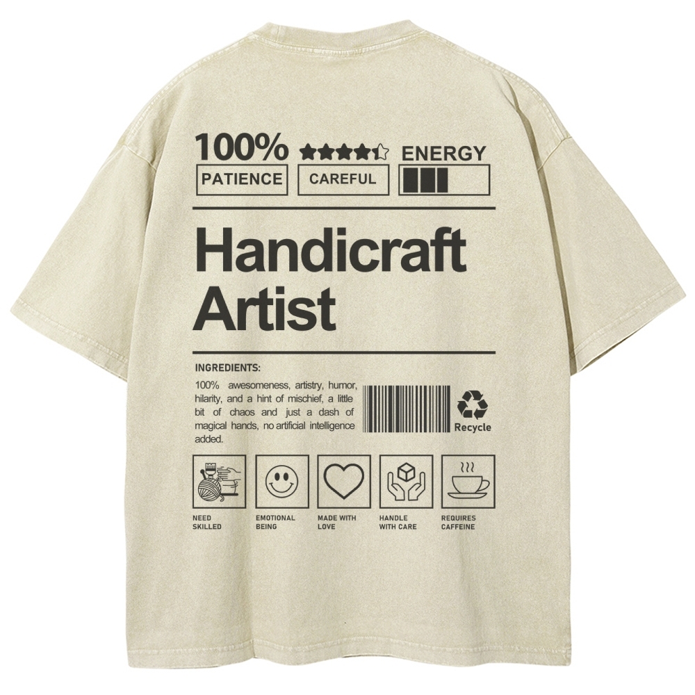 Handicraft Artist Unisex Fit Washed T-Shirt-moweekender