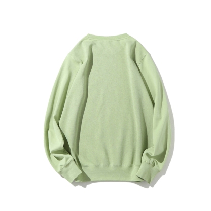 Solid Color Round Neck Sweatshirt