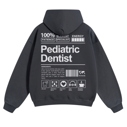 Pediatric Dentist Solid Color Hoodie-moweekender