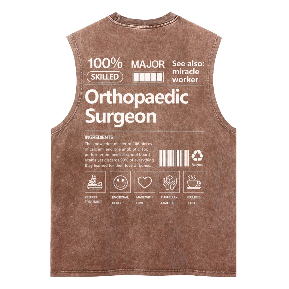Orthopaedic Surgeon Unisex Washed Tank Top