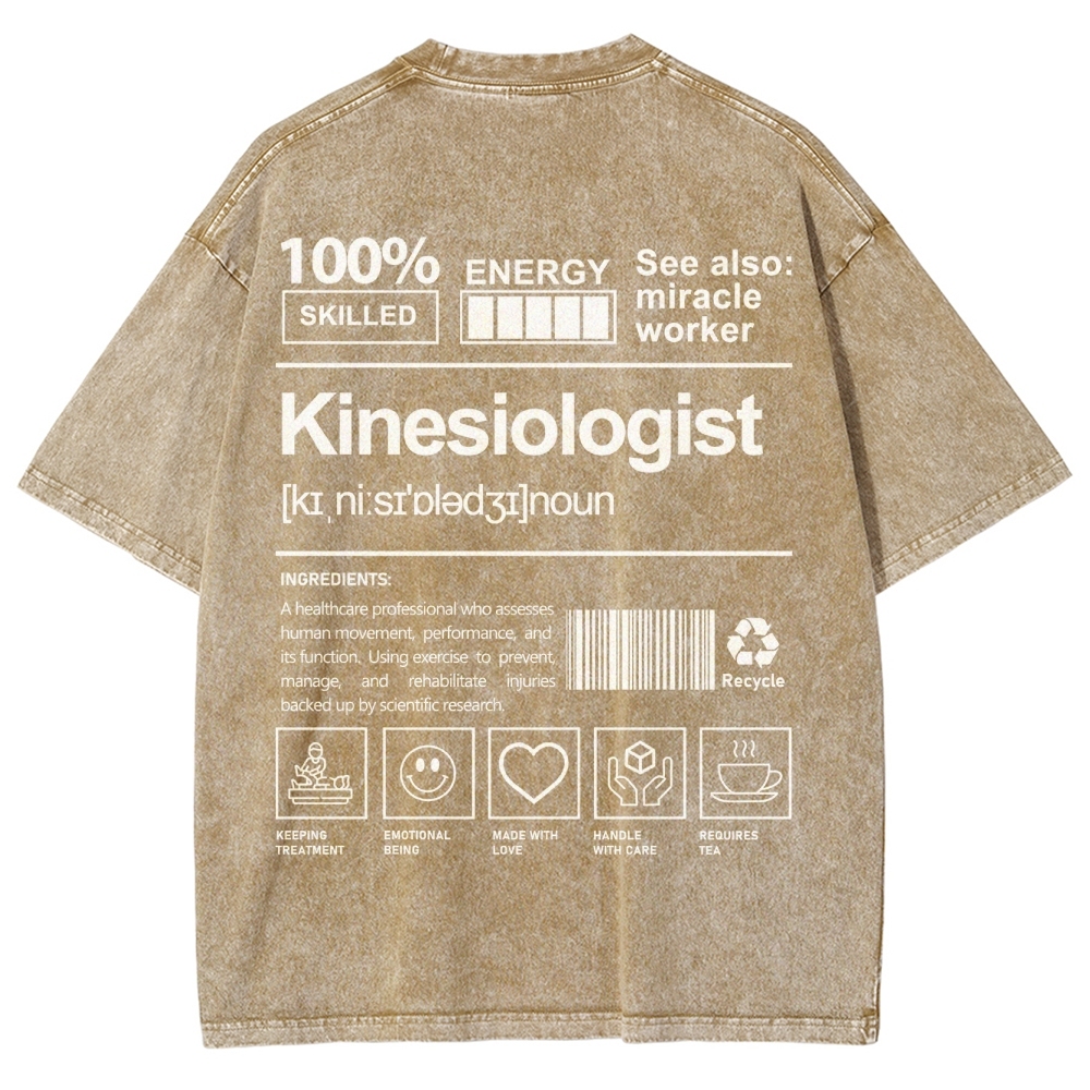 Kinesiologist Unisex Fit Washed T-Shirt-moweekender
