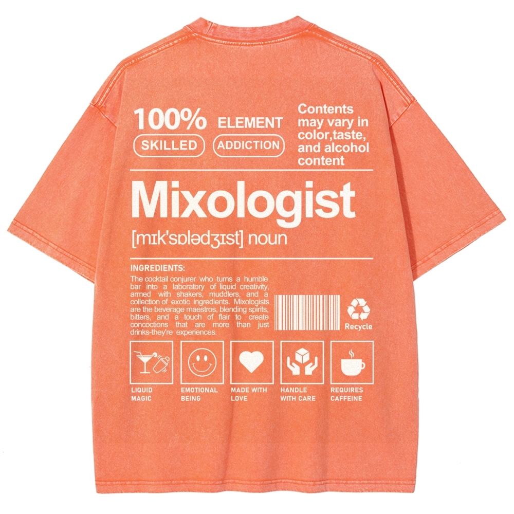 Mixologist Unisex Fit Washed T-Shirt-moweekender
