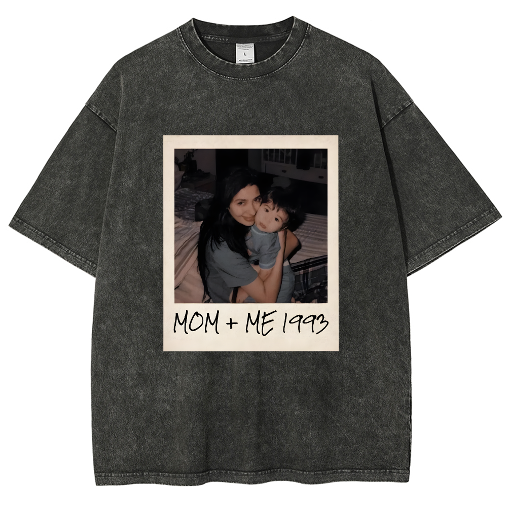Picture Custom Mother's Day Gift Unisex Fit Washed T-Shirt