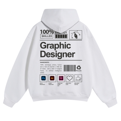 Graphic Designer Unisex Casual Anime Print Hoodie-moweekender