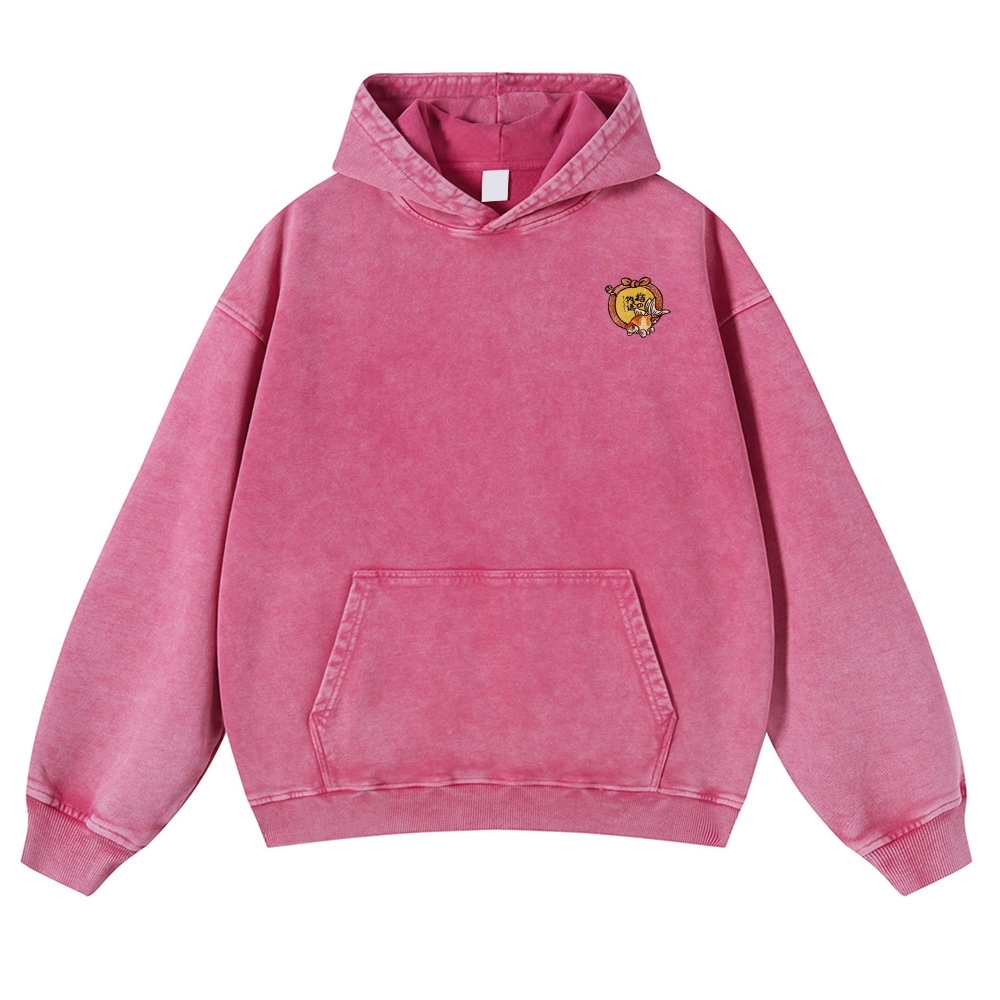 Japan Cat Story Vintage Washed Hoodie-moweekender