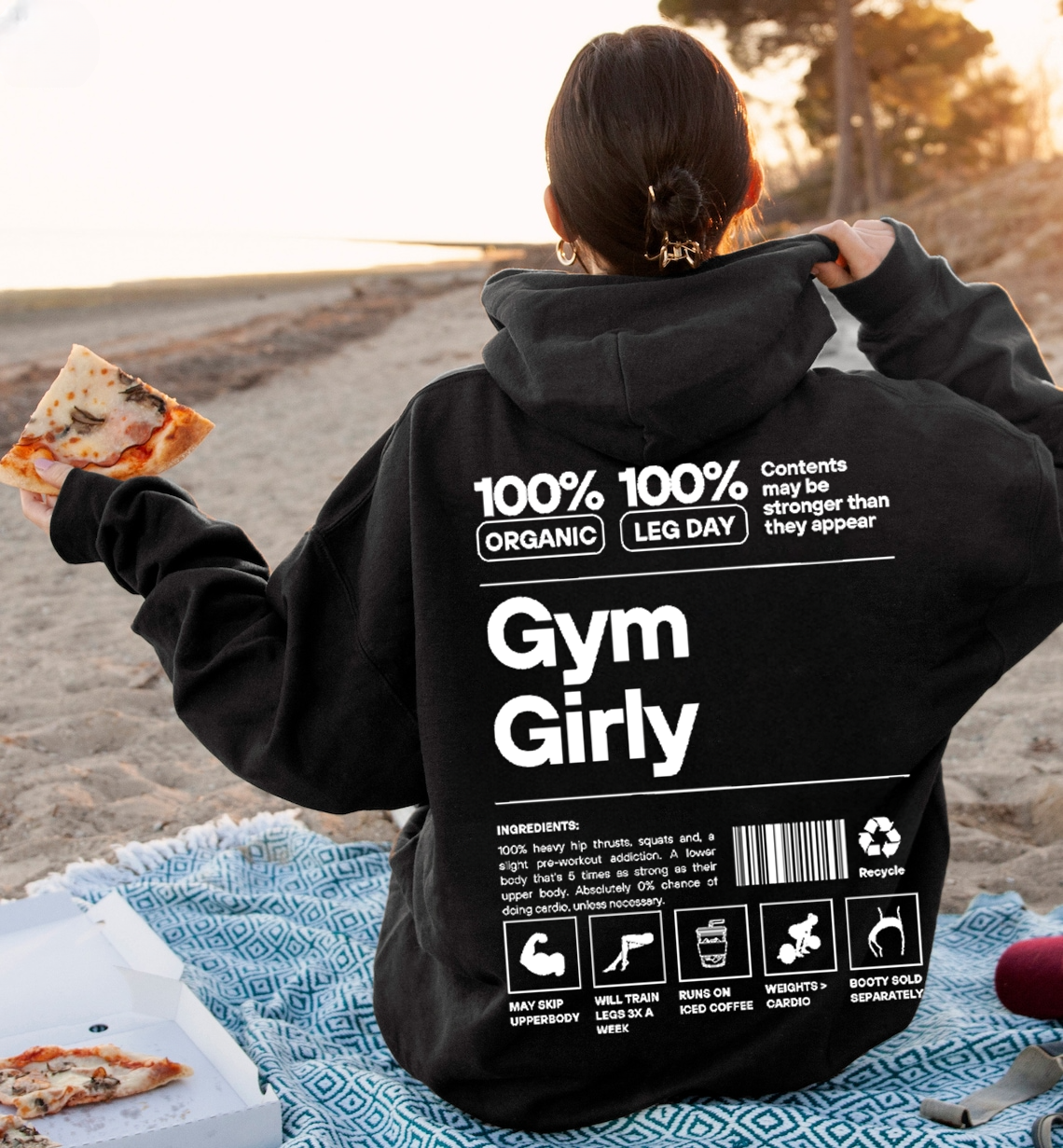 Gym Girl Long Sleeved Hoodie-moweekender