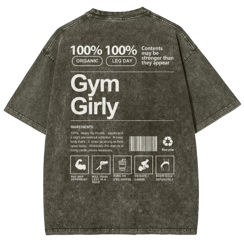 Gym Girly Washed Oversized T-Shirt