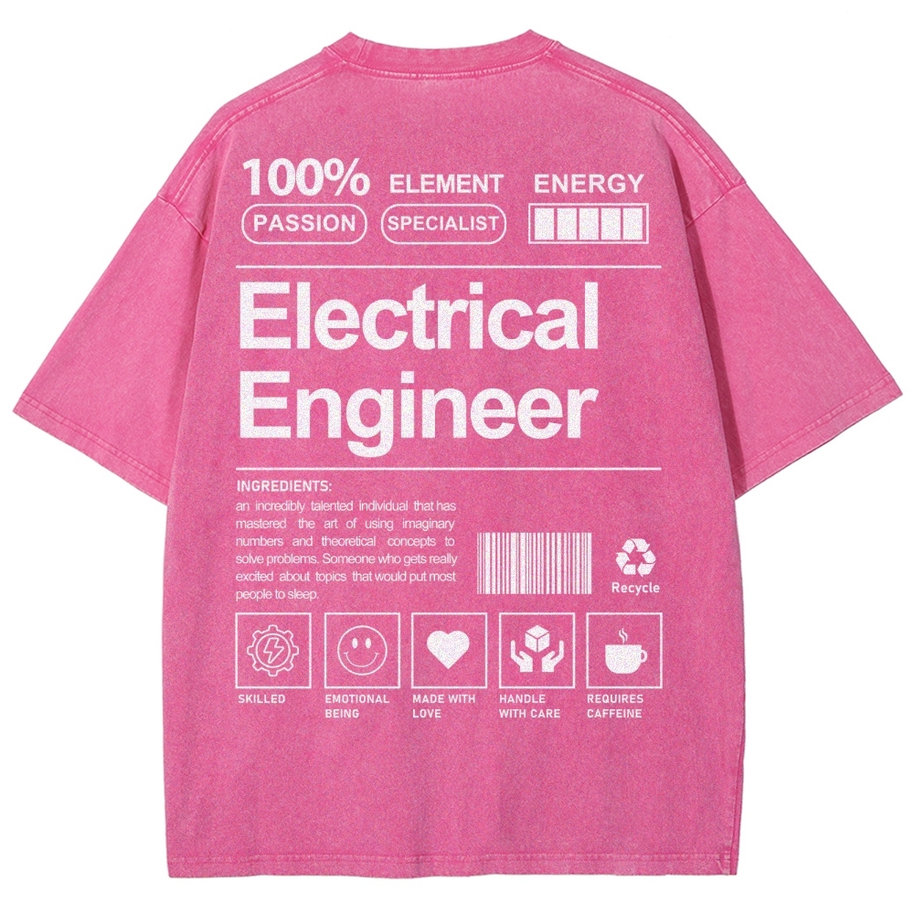 electrical engineer Unisex Fit Washed T-Shirt-moweekender