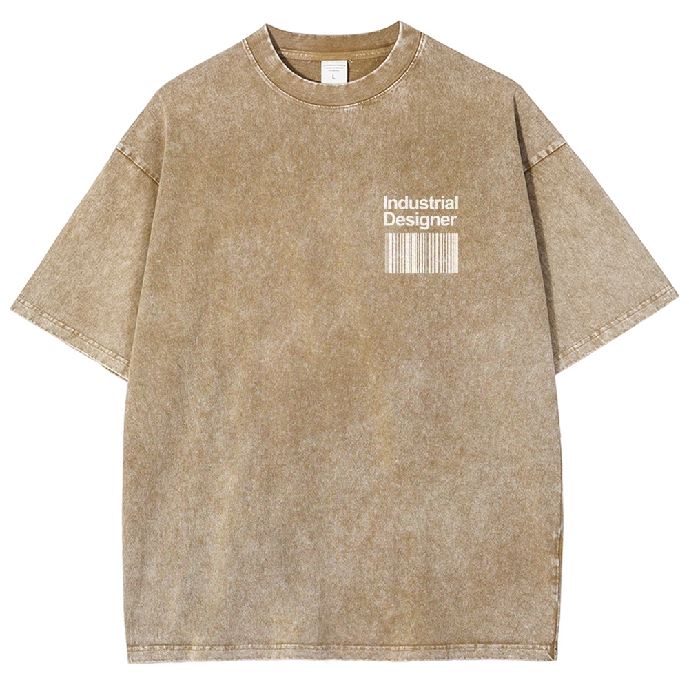 Industrial Designer Unisex Fit Washed T-Shirt-moweekender