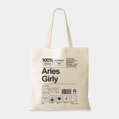 Aries Girly Tote Bag-moweekender
