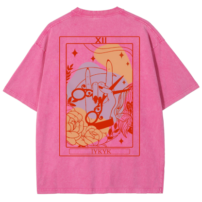 IYKYK Lesbian Sapphic Unisex Fit Washed T-Shirt-moweekender