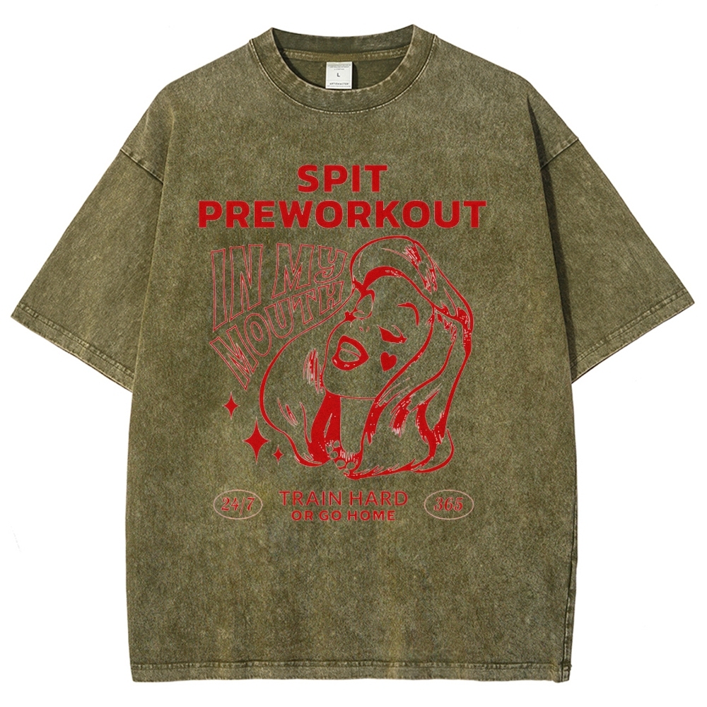 Spit Preworkout Vintage Snowflake Washed T-Shirt-moweekender