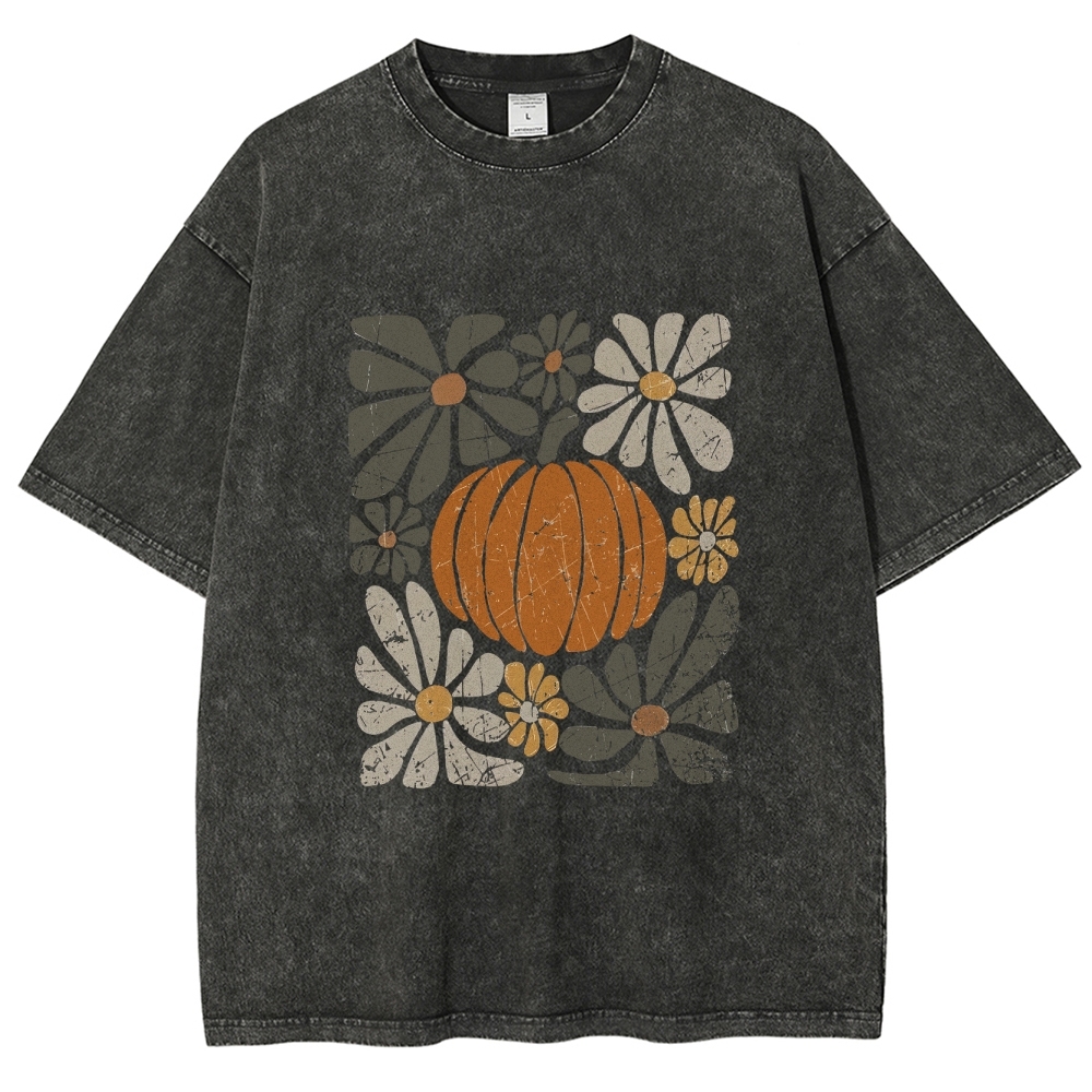 Flowers Unisex Fit Washed T-Shirt-moweekender