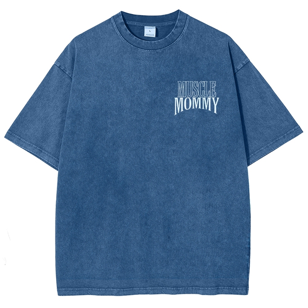 Muscle Mommy Vintage Snowflake Washed T-Shirt-moweekender