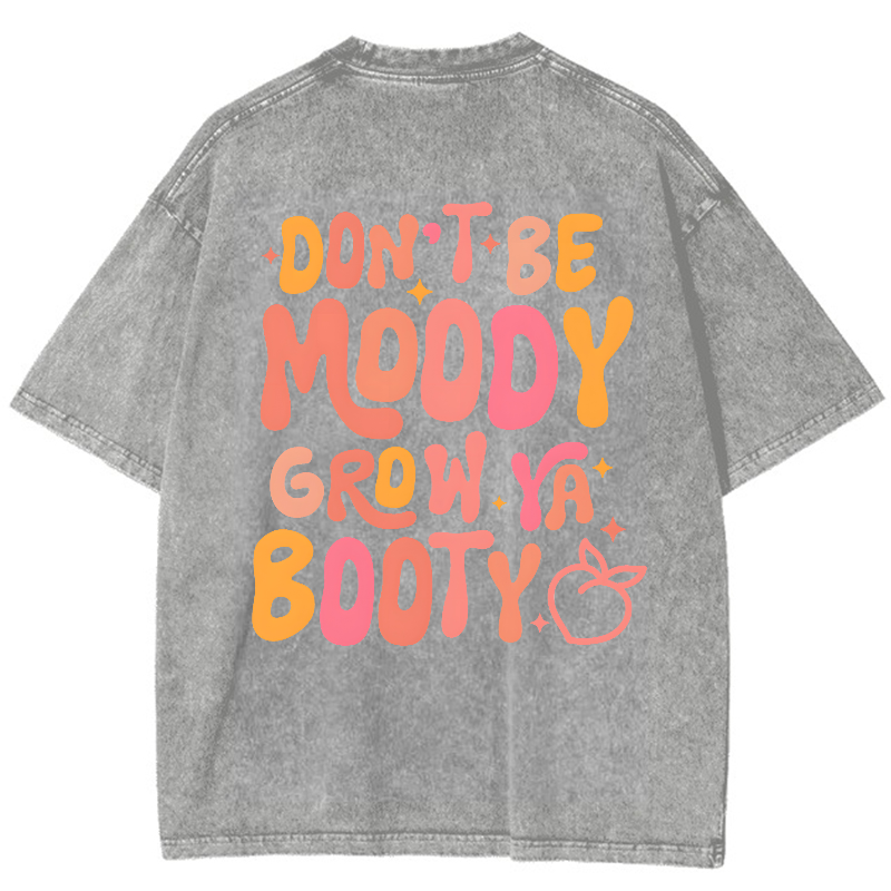 Don't Be Moody Vintage Snowflake Washed T-Shirt-moweekender
