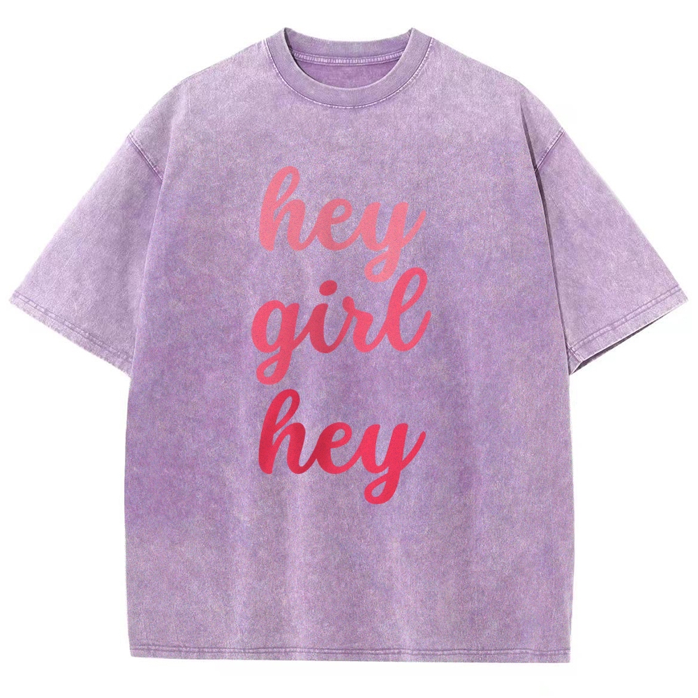 Hey Give Hey Unisex Fit Washed T-Shirt-moweekender