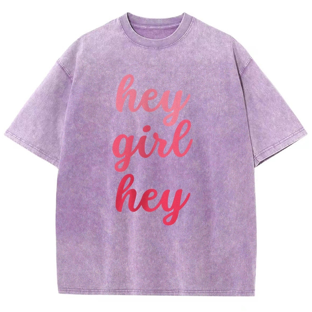 Hey Give Hey Unisex Fit Washed T-Shirt-moweekender