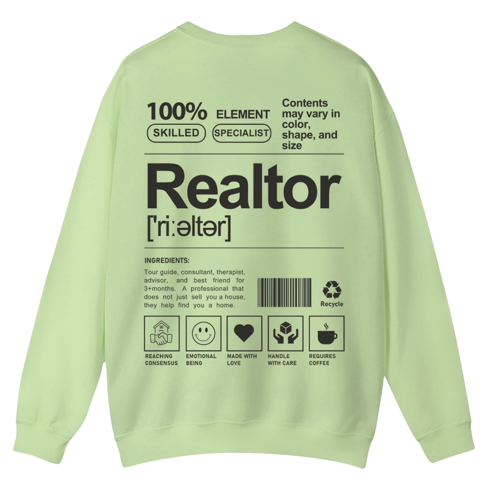 Realtor Casual Crewneck Sweatshirt-moweekender