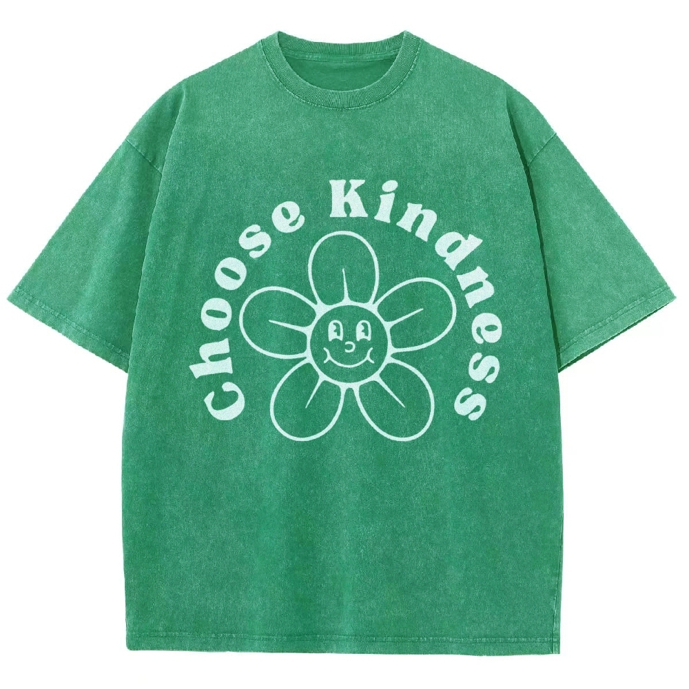 Choose Kindness Vintage Snowflake Washed T-Shirt-moweekender