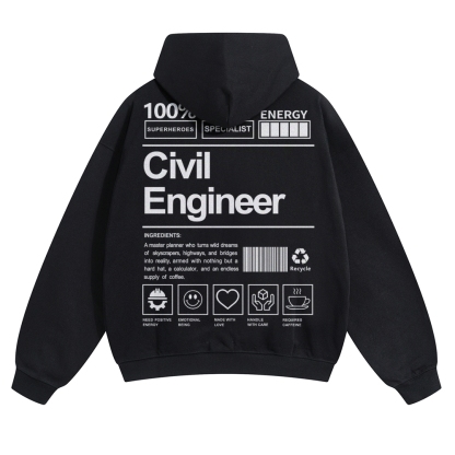 Civil Engineer Unisex Casual Anime Print Hoodie-moweekender