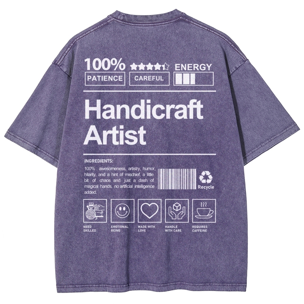 Handicraft Artist Unisex Fit Washed T-Shirt-moweekender