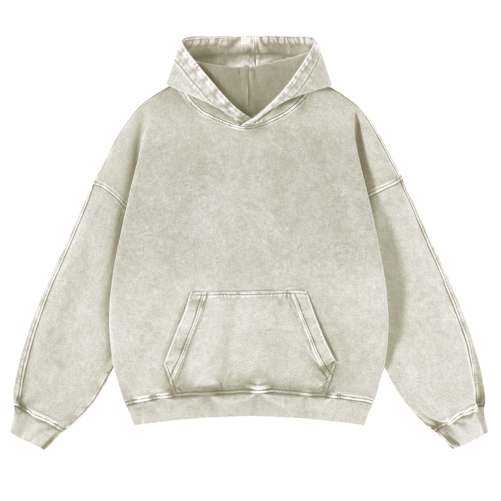 Dog Walker Printed Vintage Washed Hoodie-moweekender