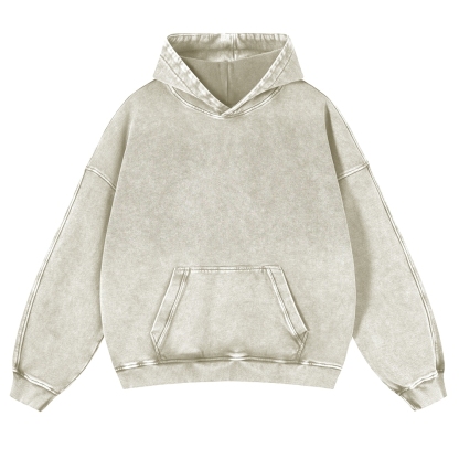 Dog Walker Printed Vintage Washed Hoodie-moweekender