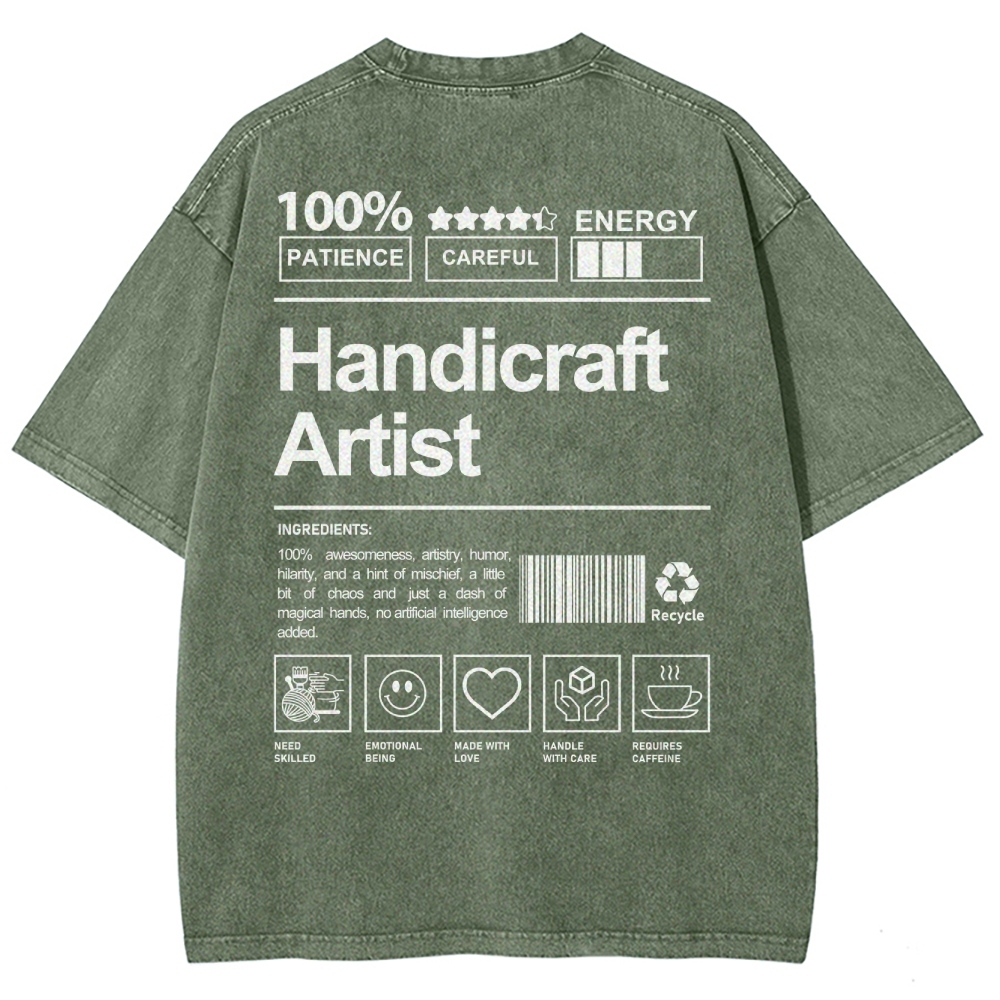 Handicraft Artist Unisex Fit Washed T-Shirt-moweekender