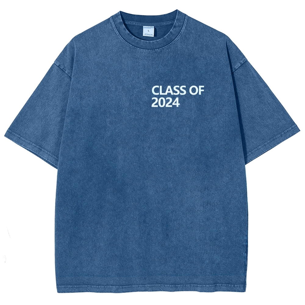 CLASS OF 2024 UNISEX FIT WASHED T-SHIRT-moweekender