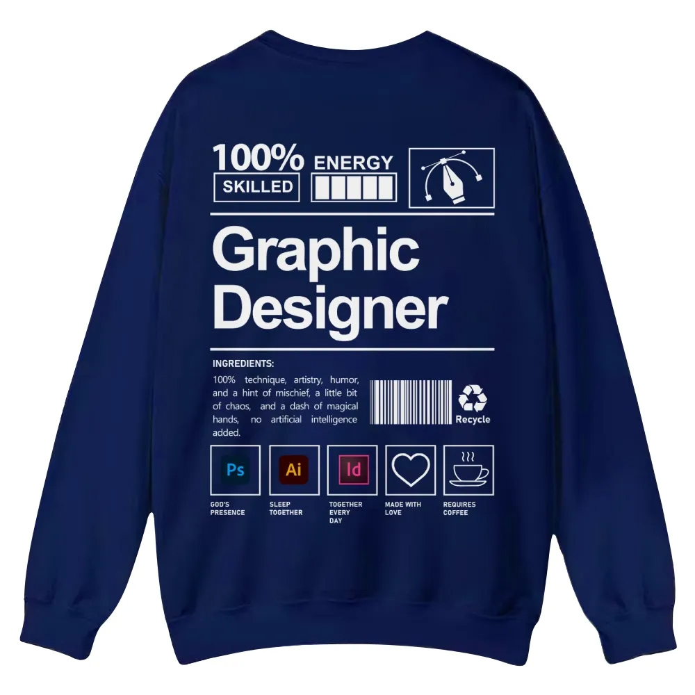 Graphic Designer Printed Crew Neck Sweatshirt-moweekender