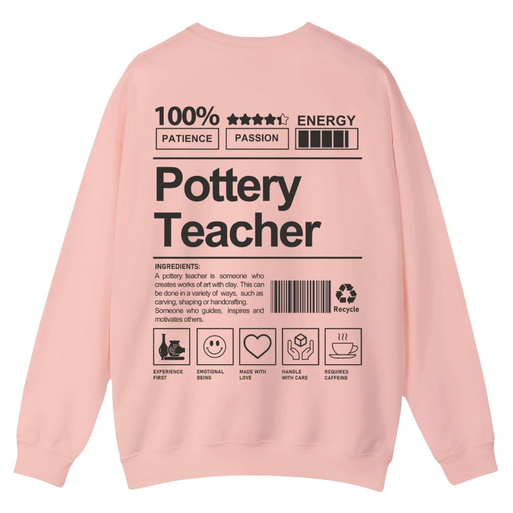 Pottery Teacher Casual Crewneck Sweatshirt-moweekender