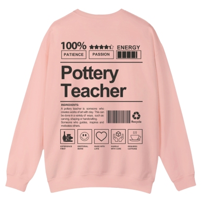 Pottery Teacher Casual Crewneck Sweatshirt-moweekender