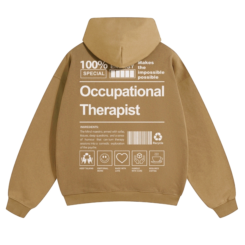 Occupational Therapist Solid Color Hoodie-moweekender