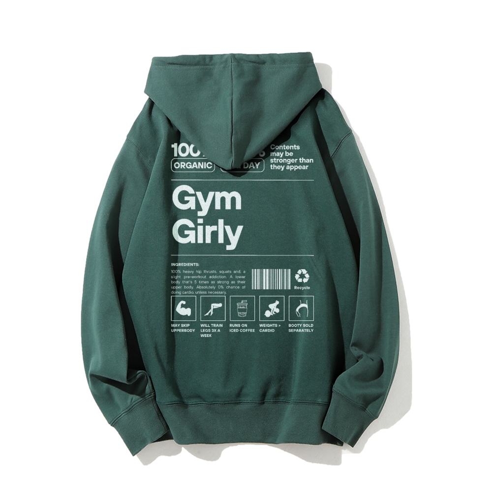 Gym Girl Long Sleeved Hoodie-moweekender