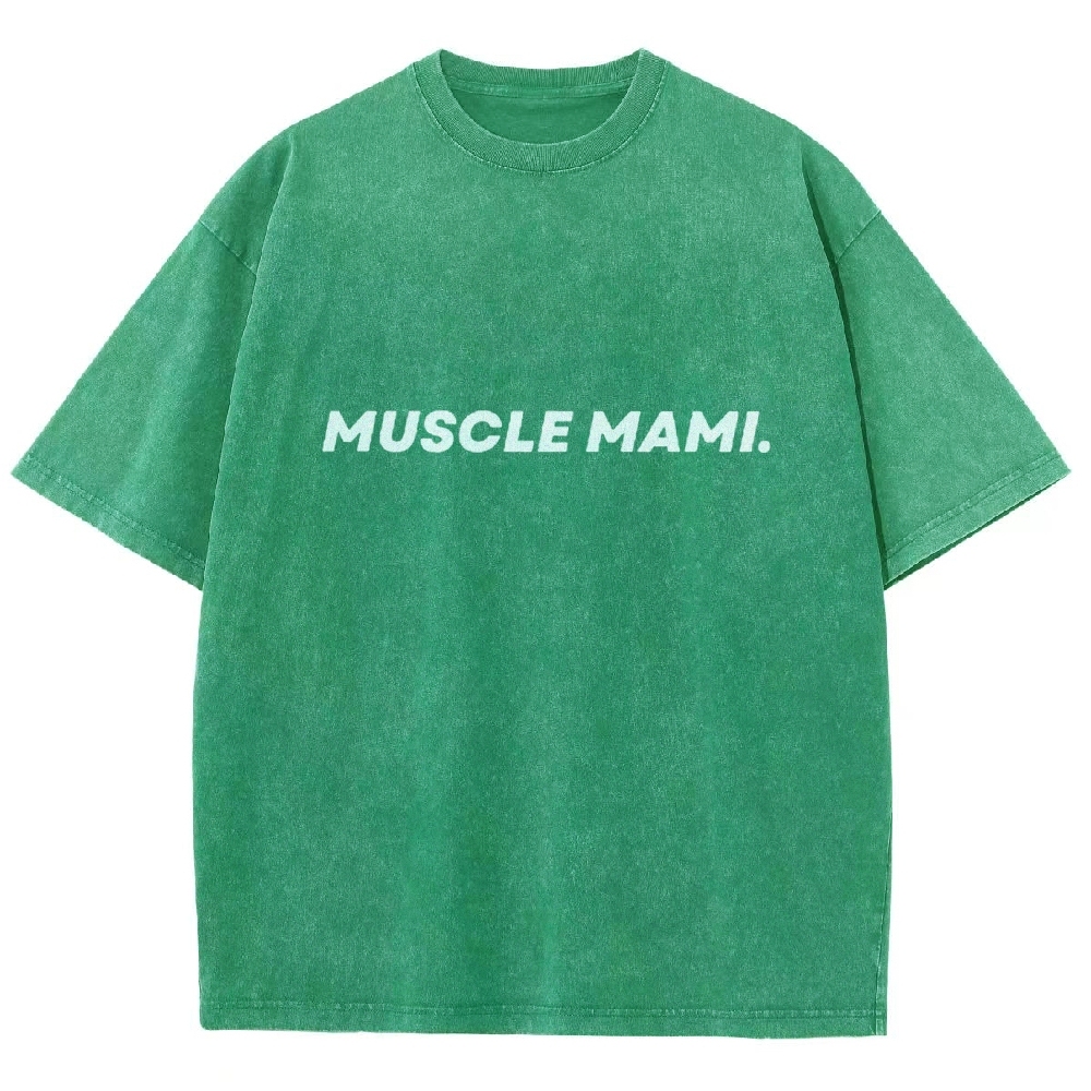 Muscle Mami Vintage Snowflake Washed T-Shirt-moweekender