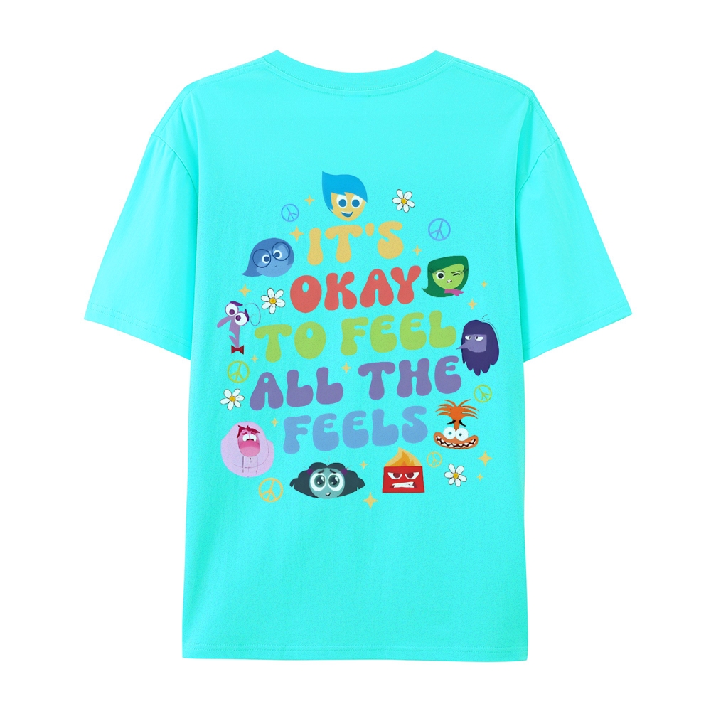 It's Okay To Feel All The Feels Casual Short Sleeve T-Shirt-moweekender
