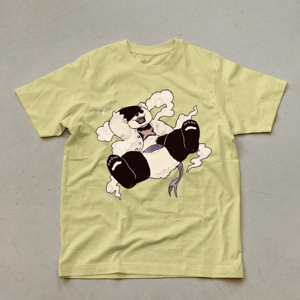 Panda Casual Pattern Unisex Prints T-Shirt-moweekender