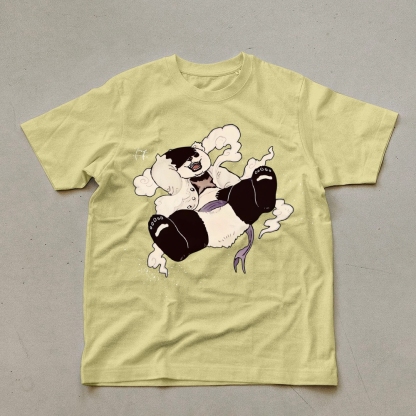 Panda Casual Pattern Unisex Prints T-Shirt-moweekender