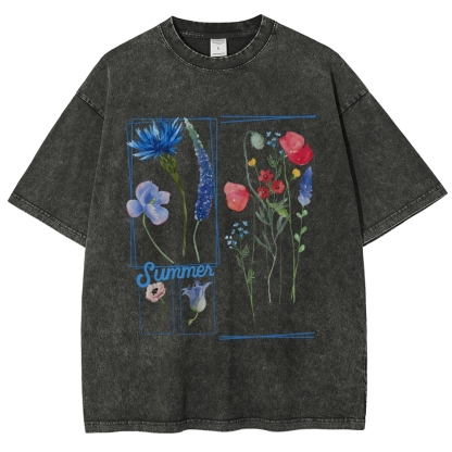 Florist Unisex Fit Washed T-Shirt-moweekender