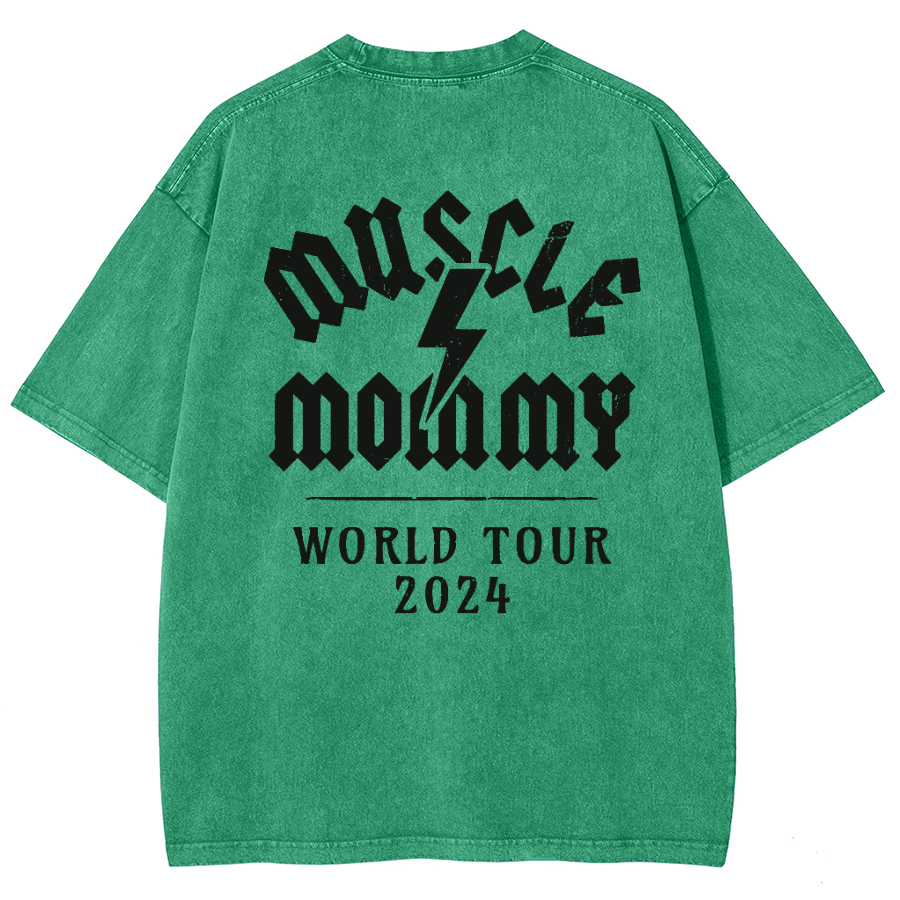 Muscle Mommy Unisex Fit Washed Oversized T-Shirt-moweekender