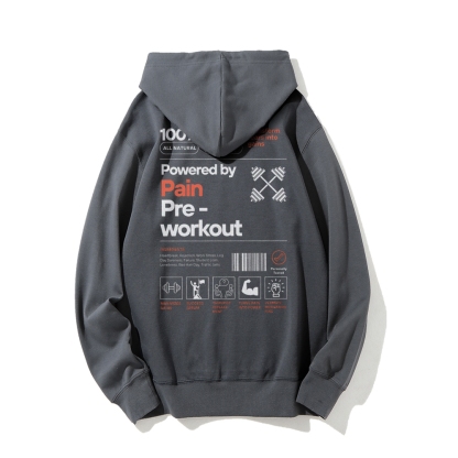 Powered By Pain Pre-Workout Casual Hoodie-moweekender