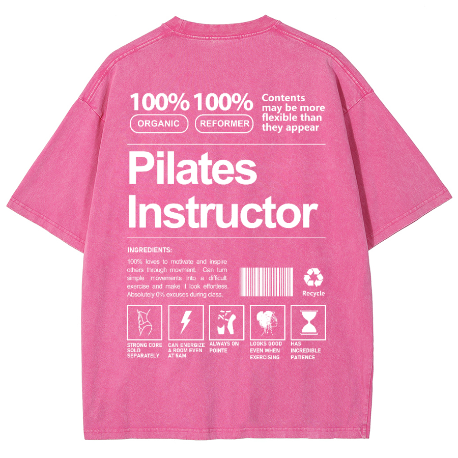 Pilates Instructor Unisex Fit Washed T-Shirt