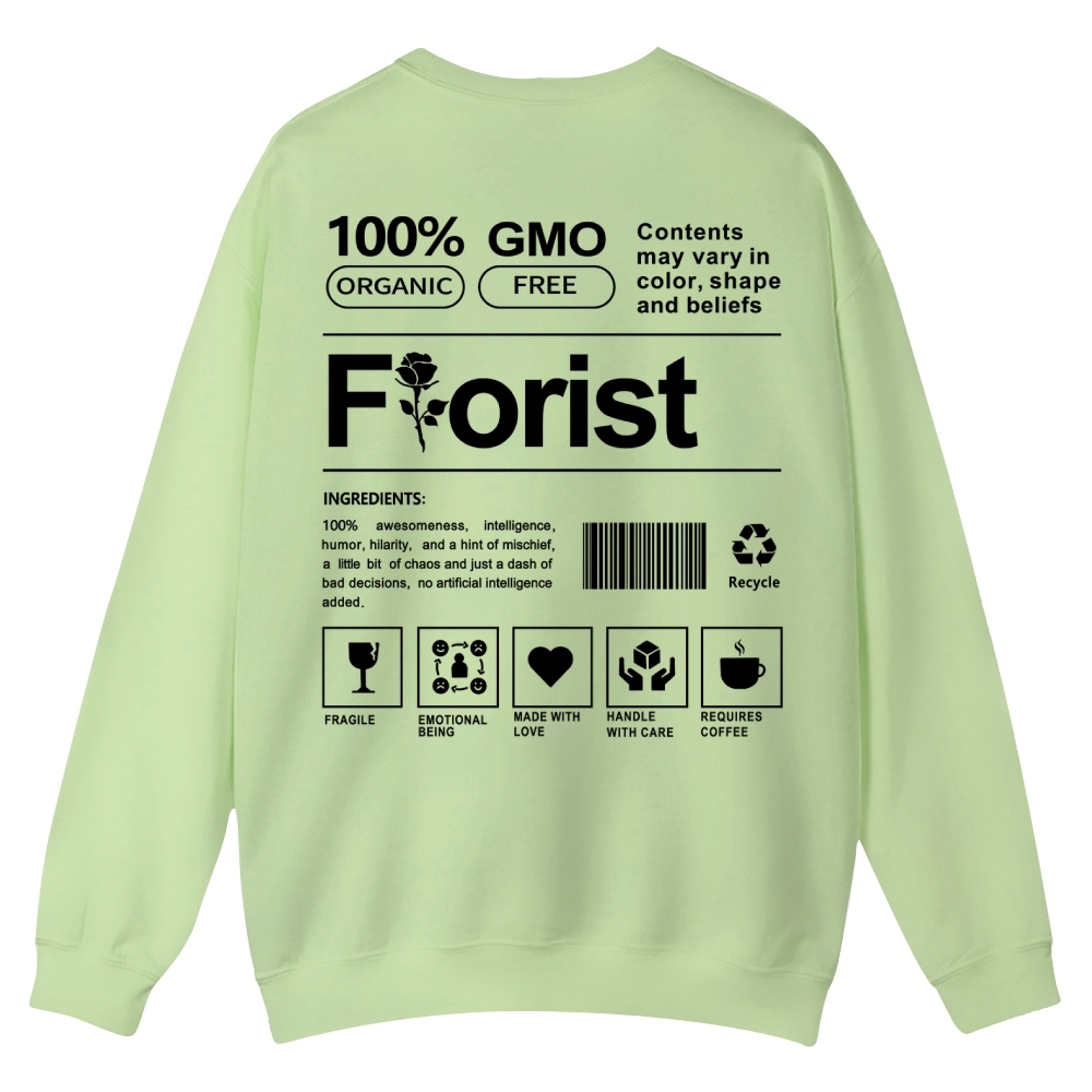 Florist Pattern Crew Neck Sweatshirt-moweekender