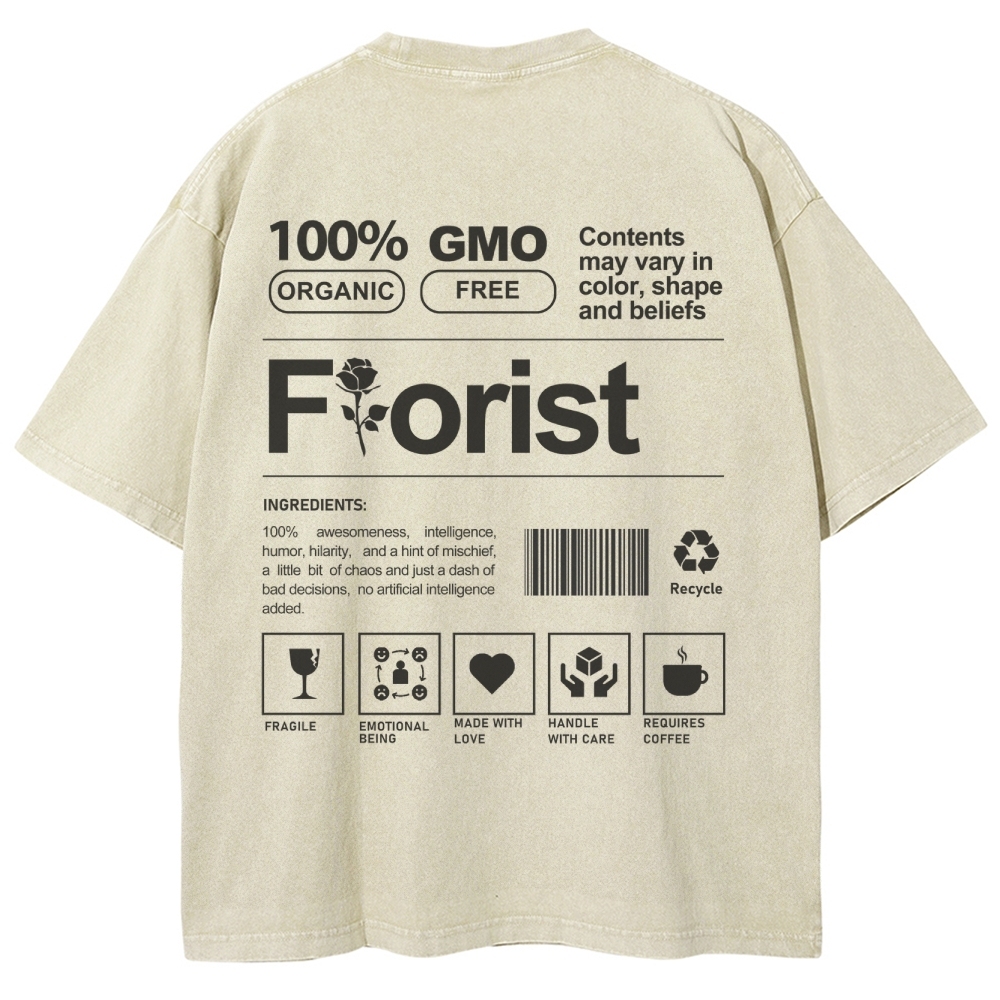 Florist Unisex Fit Washed T-Shirt-moweekender