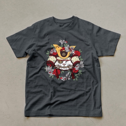 Japanese Goldfish Cat Casual Unisex Prints T-Shirt-moweekender