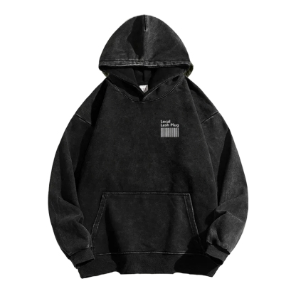 Local Last Plug Washed Long Sleeved Hoodie-moweekender