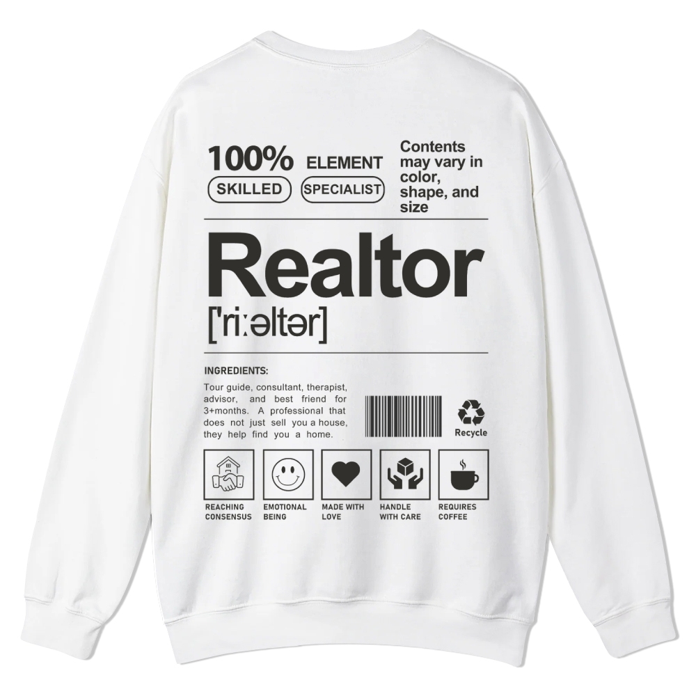 Realtor Casual Crewneck Sweatshirt-moweekender