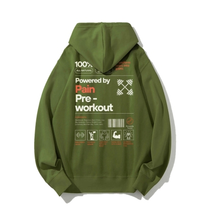 Powered By Pain Pre-Workout Casual Hoodie-moweekender