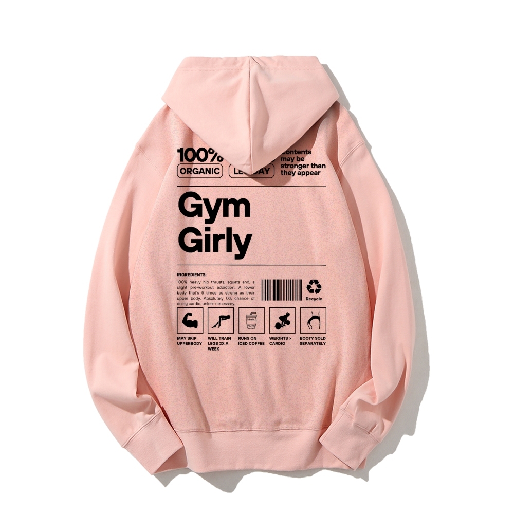 Gym Girl Long Sleeved Hoodie-moweekender