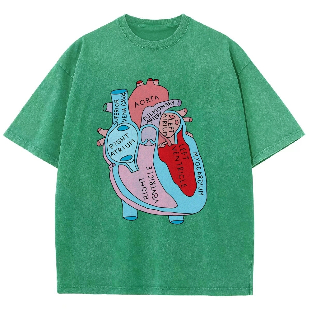 cardiology Unisex Fit Washed T-Shirt-moweekender